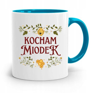 Kubek Błękitny Dla Pszczelarza Kocham Miodek