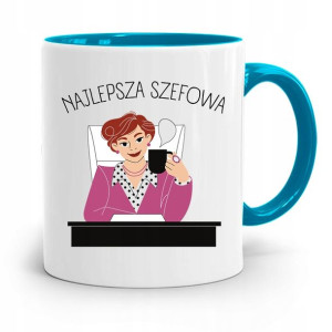 Kubek Błękitny Dla Szefa Najlepsza Szefowa Prezent