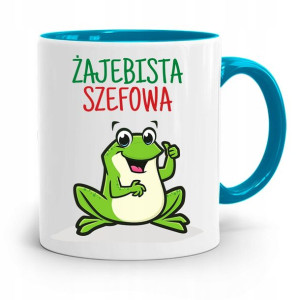 Kubek Błękitny Dla Szefa Szefowa Żajebista Prezent