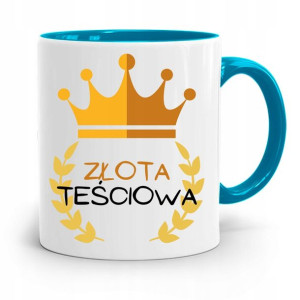 Kubek Błękitny Dla Teściowej Złota Teściowa