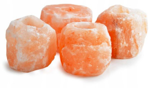 Świecznik na podgrzewacze sól himalajska1-2kg 4szt