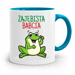 Kubek Błękitny Dzień Babci Dla Żajebistej Babcia