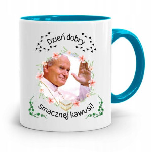 Kubek Błękitny Jan Paweł Ii Papież Smacznej Kawusi