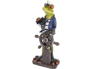 Ozdobna Figurka 18x9x6,5cm - Żaba marynarz Kapitan