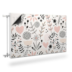 MASKOWNICA MAgnetyczna Grzejnika Serca Liście Kwiaty Pastele 80cm x 60cm