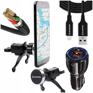 Uchwyt Do Samochodu Telefon Kratki Kabel Micro 1.2