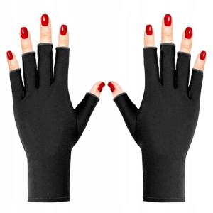 Clavier Rękawiczki Do Manicure Ochrona Uv Czarne