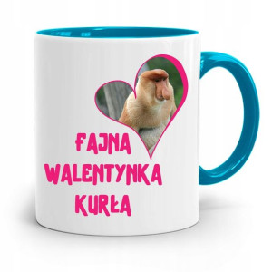 Kubek Błękitny Na Walentynki Fajna Walentynka