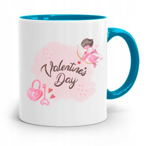 Kubek Błękitny Na Walentynki Happy Valentines Day