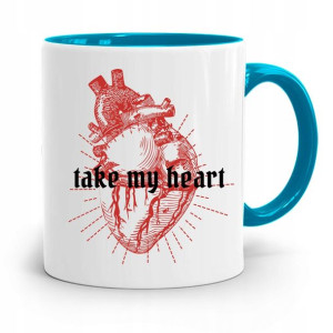 Kubek Błękitny Na Walentynki Take My Heart