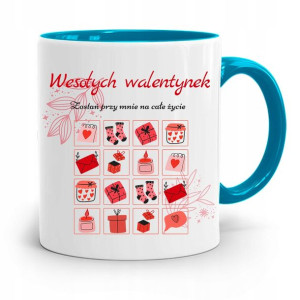 Kubek Błękitny Na Walentynki Wesołych Walentynek