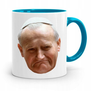 Kubek Błękitny Papież Papaj Jan Paweł Ii Prezent