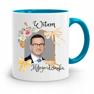 Kubek Błękitny Politycy Premier Mateusz Morawiecki