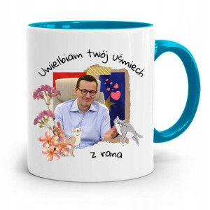 Kubek Błękitny Politycy Premier Mateusz Morawiecki