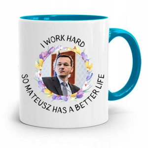 Kubek Błękitny Politycy Premier Mateusz Morawiecki