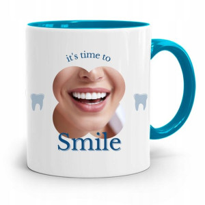 Kubek Błękitny Prezent Dentysty Its Time To Smile