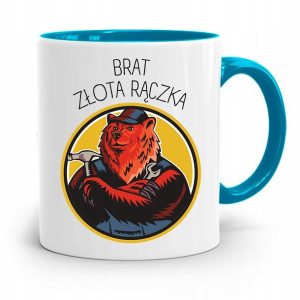 Kubek Błękitny Prezent Dla Brata Złotej Rączki