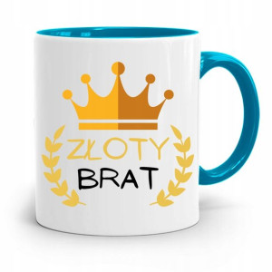 Kubek Błękitny Prezent Dla Brata Złoty Brat