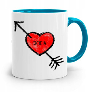 Kubek Błękitny Prezent Dla Cioci Przebite Serce