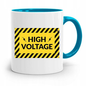 Kubek Błękitny Prezent Dla Elektryka High Voltage