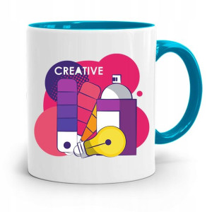 Kubek Błękitny Prezent Dla Grafika Creative