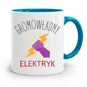 Kubek Błękitny Prezent Dla Gromowładnego Elektryka