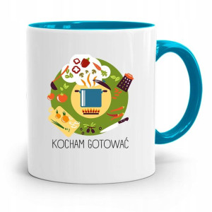 Kubek Błękitny Prezent Dla Kucharza Kocham Gotować