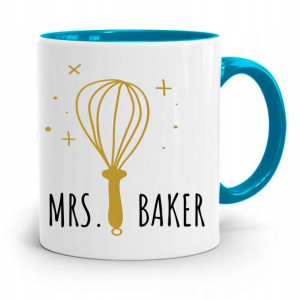 Kubek Błękitny Prezent Dla Piekarza Mrs. Baker