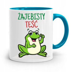Kubek Błękitny Prezent Dla Teścia Żajebisty Teść
