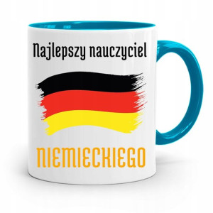 Kubek Błękitny Rezent Dzień Nauczyciela Niemiecki