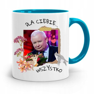 Kubek Błękitny Śmieszny Pis Jarosław Kaczyński