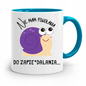 Kubek Błękitny Śmieszny Zabawny Nie Mam Powołania