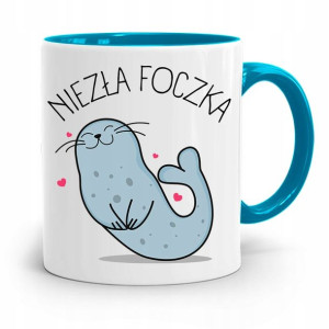 Kubek Błękitny Śmieszny Zabawny Niezła Foczka