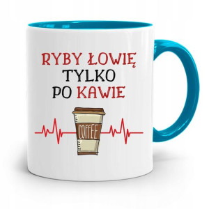 Kubek Błękitny Wędkarza Rybak Tylko Po Kawie