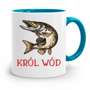 Kubek Błękitny Wędkarza Rybaka Król Wód Prezent
