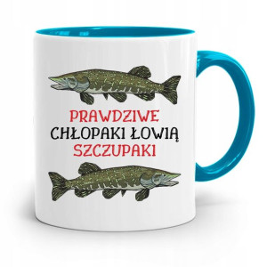 Kubek Błękitny Wędkarza Rybaka Prawdziwe Chłopaki