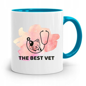 Kubek Błękitny Weterynarza The Best Vet Prezent