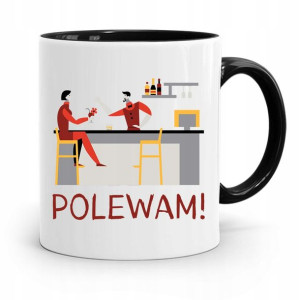 Kubek Czarny Barmana Polewam! Prezent