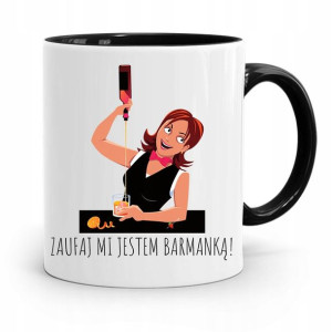 Kubek Czarny Barmana Zaufaj Mi Jestem Barmanką!