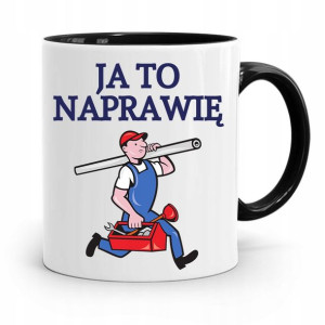 Kubek Czarny Budowlańca Majstra Fachowca Prezent