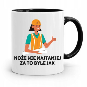 Kubek Czarny Budowlańca Majstra Fachowca Prezent