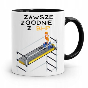 Kubek Czarny Budowlańca Majstra Fachowca Prezent