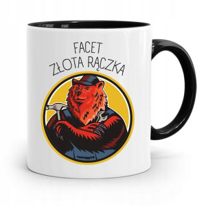 Kubek Czarny Dla Chłopaka Facet Złota Rączka