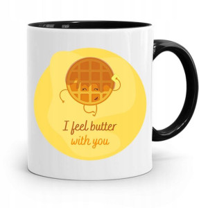 Kubek Czarny Dla Chłopaka I Feel Butter With You