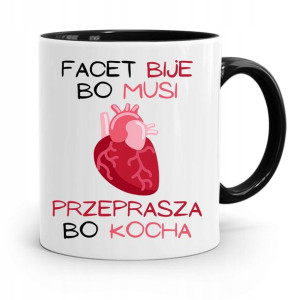 Kubek Czarny Dla Chłopaka Przeprasza Bo Kocha