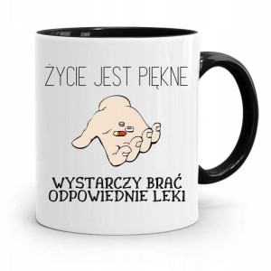 Kubek Czarny Dla Doktora Lekarz Życie Jest Piękne