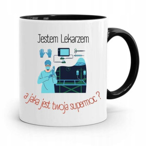 Kubek Czarny Dla Doktora Lekarza Jestem Lekarzem