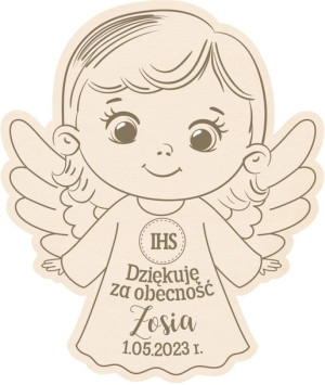 Podziękowanie Komunia Aniołek Dla Gości Magnes