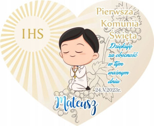 Podziękowanie Komunia Na Komunię Dla Gości Magnes