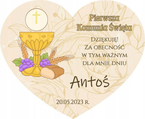 Podziękowanie Komunia Na Komunię Dla Gości Magnes